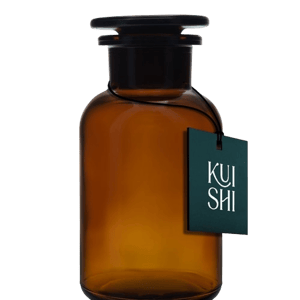 Kuishi Amber Glass Apothecary Jar