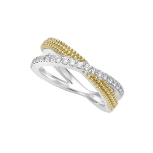 LAGOS Jewelry Two-Tone X Diamond Ring 