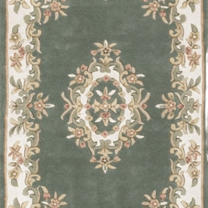 Land of Rugs Royal Aubusson Rug Green