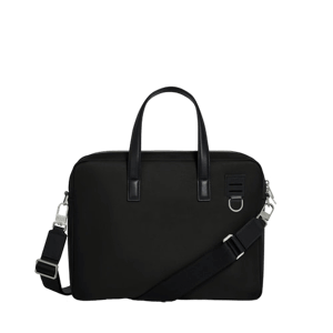 Le Tanneur porte documents 15" en toile nylon et cuir lisse