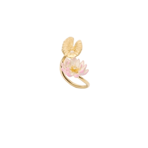 Les N&eacute;r&eacute;ides Gold Lotus Adjustable Ring