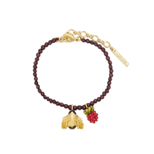 Les N&eacute;r&eacute;ides Reconstituted Garnet Bead Bracelet