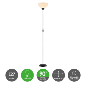 Light Depot Modern E27 LED Floor Lamp
