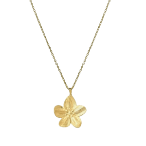 LOUIZ Lange ketting met Bloem