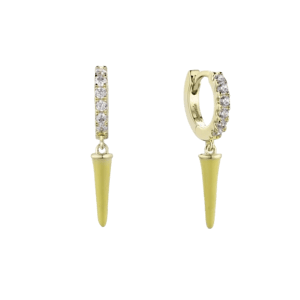 Loulerie Yellow Enamel Crystal Spike 