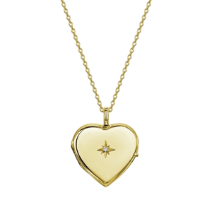 Lovelox Lockets Diamond Set Personalised Heart Locket