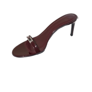 LUCASHEVA Amelie Sandals In Oxblood Patent