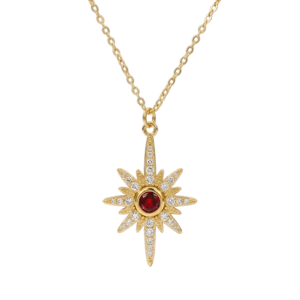 Luna Charles Heidi North Star Birthstone Necklace