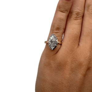 1.8ct Lab Grown Marquise Pinky Ring Size 3.5