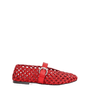 Maguire Shoes Aveiro Red Woven Ballerina