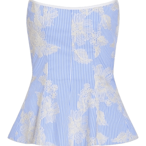 Markarian Lola Floral Embroidered Strapless Top