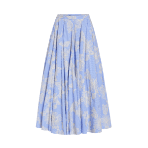Markarian Soleil Floral Embroidered Midi Skirt