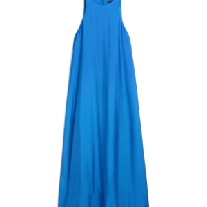 Massimo Dutti Vestido largo halter fluido