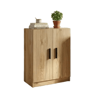Meblero Mueble bajo de suelo, 2 Puertas, Color Roble con Vetas 