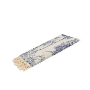 Mengotti Telo mare Foutas Jaquard bianco Blu