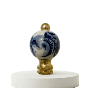 Michelle C. Kendall Chinoiserie Blue Finial