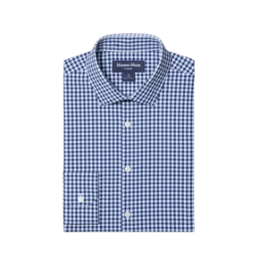 Mizzen+Main Midnight Navy Crew Gingham Leeward Dress Shirt