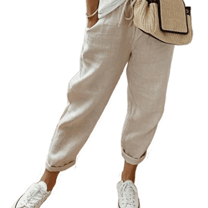 Modetalente Cotton Casual Loose Relaxed Leisure Trousers