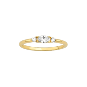 Monte Carlo Anel Cravejado em Prata 925 com Banho de Ouro 18K 