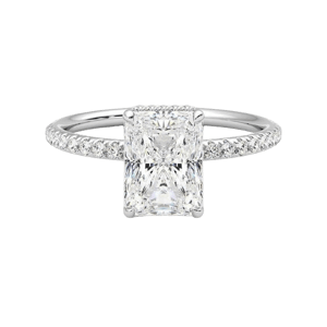 MSBLUE Jewelry Radiant Cut Moissanite Engagement Ring