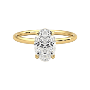 MSBLUE Jewelry Solitaire Oval Cut Moissanite Engagement Ring