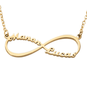 My Little Necklace Collier Infini Personnalis&eacute; Deux Pr&eacute;noms
