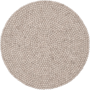 myfelt Filzkugelteppich B&eacute;la rund beige