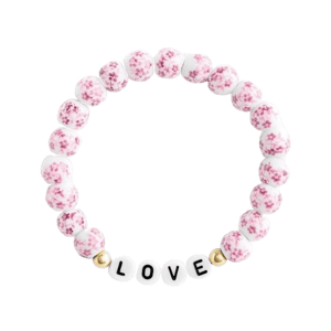 Names For Good Pink Porcelain Floral Bracelet