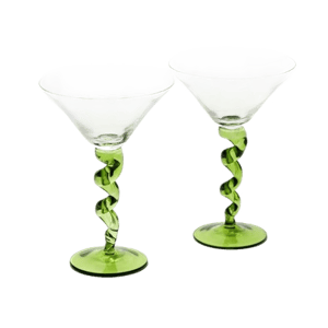 Noon & Moon Nova Spiral Stem Martini Glass