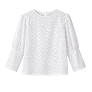 No More Nobody White Broderie