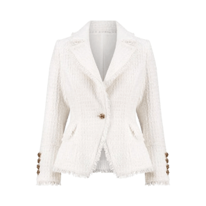 Noli Yoga Giselle Single Breasted Tweed Blazer