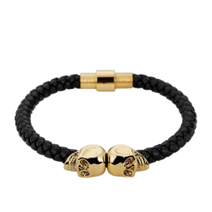 Northskull Black Nappa Leather Bracelet