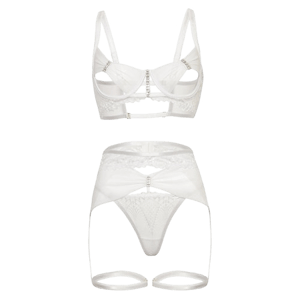 Oh La La Cheri Clarinda 3-Piece Peek-A-Boo Bra Set