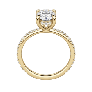 Omara Jewelry Anillo de Compromiso Acentuado Corte Ovalado