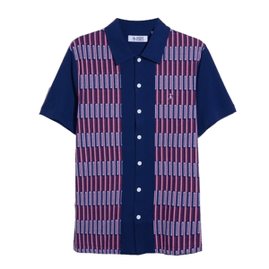Original Penguin Jacquard Button Front Polo Shirt