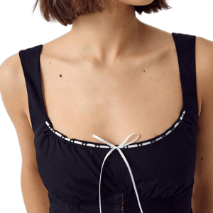Oyela Contrast Piping Corset Top