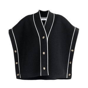 Paisie Button Details Kimono Ribbed Cardigan
