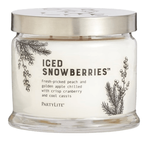 PartyLite Iced Snowberries 3-Wick Jar Candle
