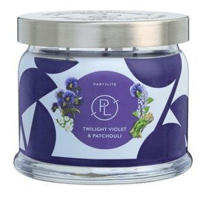 PartyLite Twilight Violet & Patchouli 3-Wick Jar Candle