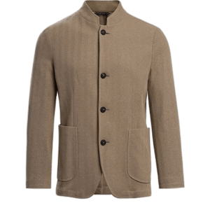 Paul Stuart Stand Collar Herringbone