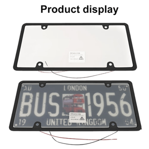 Phantom Tag Protector Electronic License Plate Blur w/Frame + Bolts | 1pc