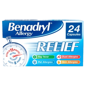 Pharmacy2U Benadryl Allergy Relief 24 Capsules