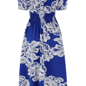 Pour Moi Danielle Elasticated Chanel Tiered Midi Dress