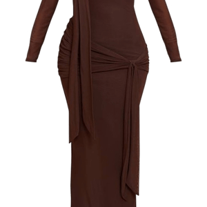 PrettyLittleThing Petite Asymmetric Bardot Dress