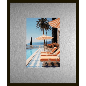 queence Rahmenbild mit Alupassepartout - Sunny day at the pool