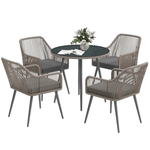 Rackhams Outsunny Rattan Dining Set