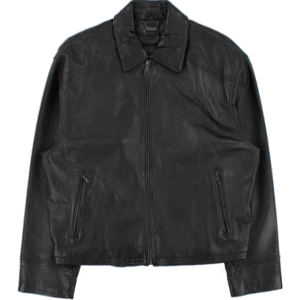ROKIT Vintage 1990s Danier Calfskin Leather Collared Cafe Racer Moto Jacket