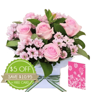 Sarah's Flowers Pastel Pink with Card Special