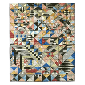 Shahbanu Rugs 8'1"x9'8" Charcoal Black Bauhaus Inspired Rug