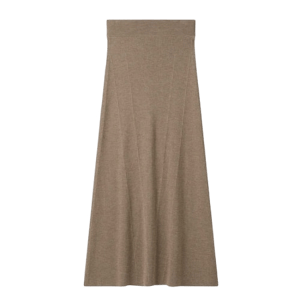 Sheep Inc. The Knitted Rib Skirt Fawn Brown